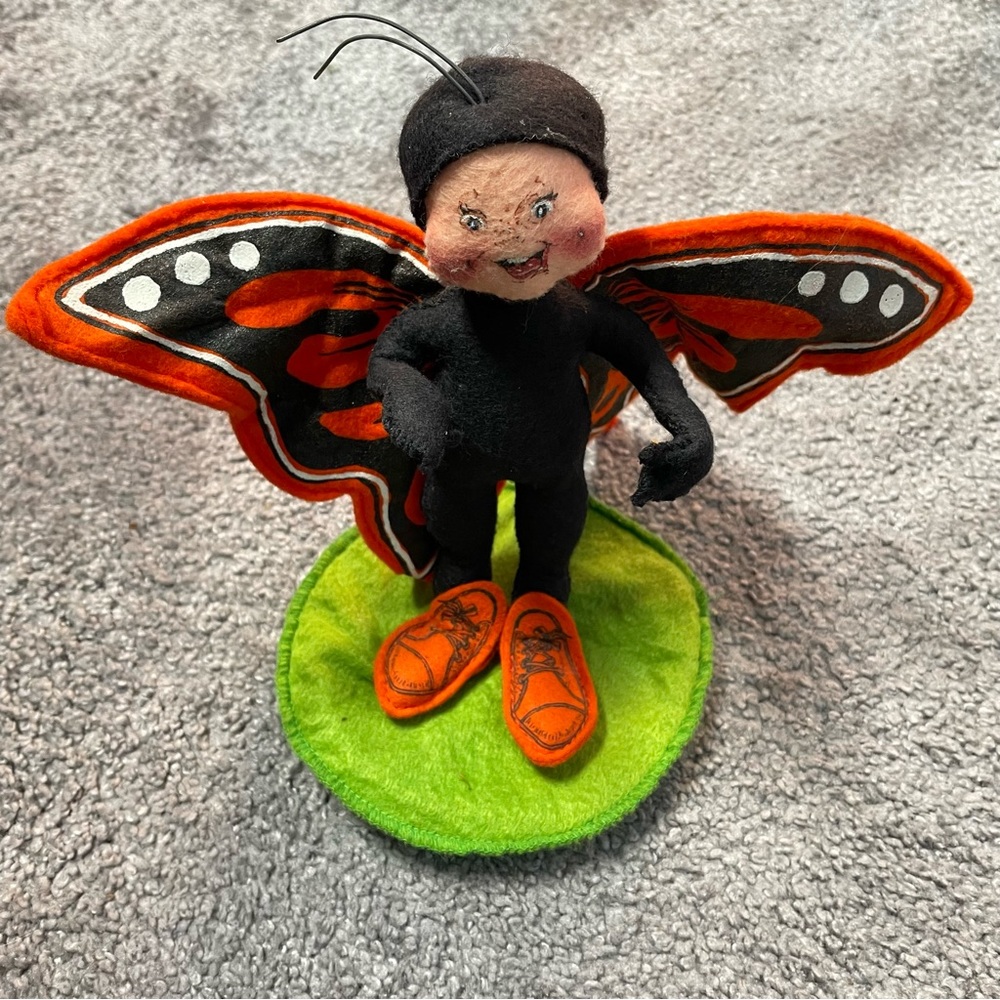 Annalee Halloween Butterfly Costume Doll Orange 1993